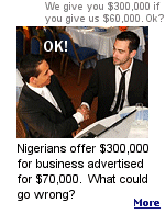 The men claimed to be from a war-torn village in Africa, and their father was a rich general who gave them cash to buy a business and start a new life in America.